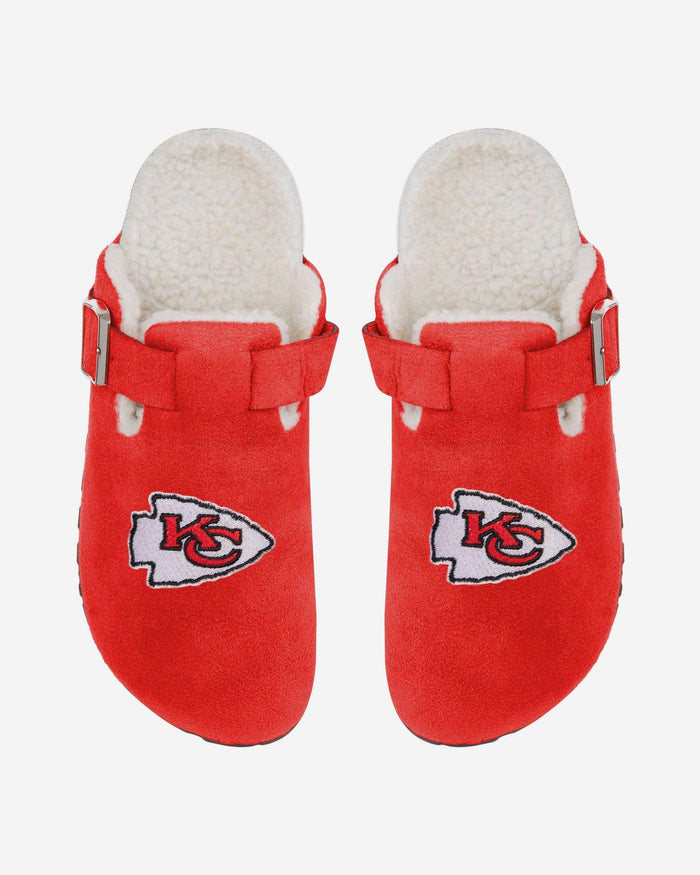 Kansas City Chiefs Womens Fur Buckle Clog Slipper FOCO S - FOCO.com