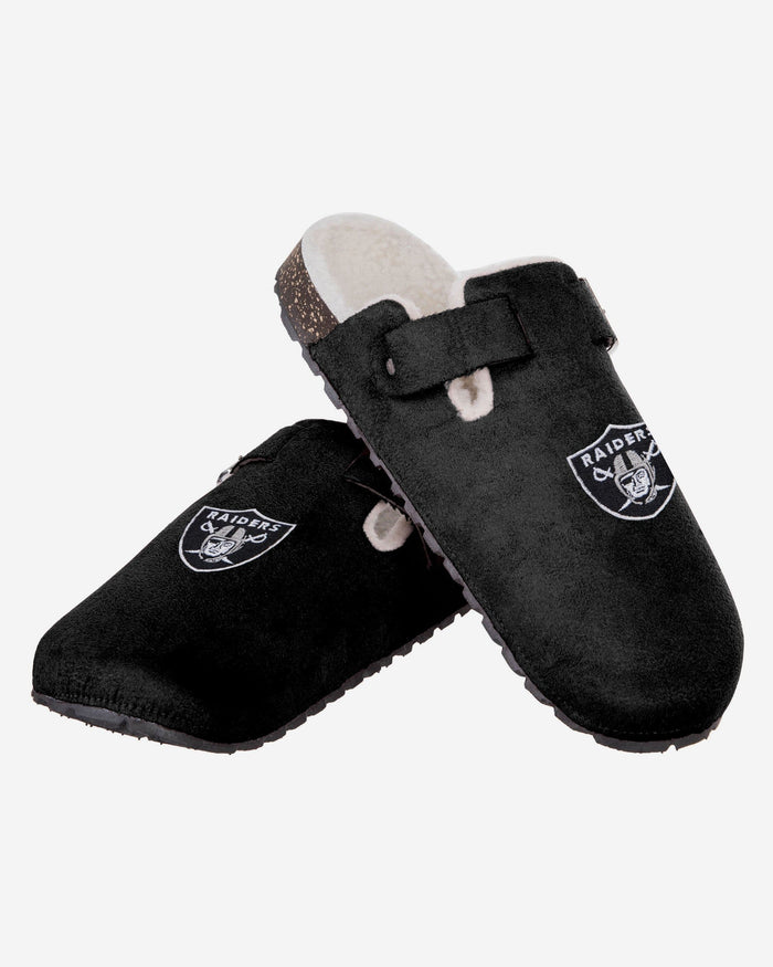 Las Vegas Raiders Womens Fur Buckle Clog Slipper FOCO - FOCO.com