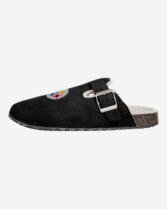 Pittsburgh Steelers Womens Fur Buckle Clog Slipper FOCO - FOCO.com