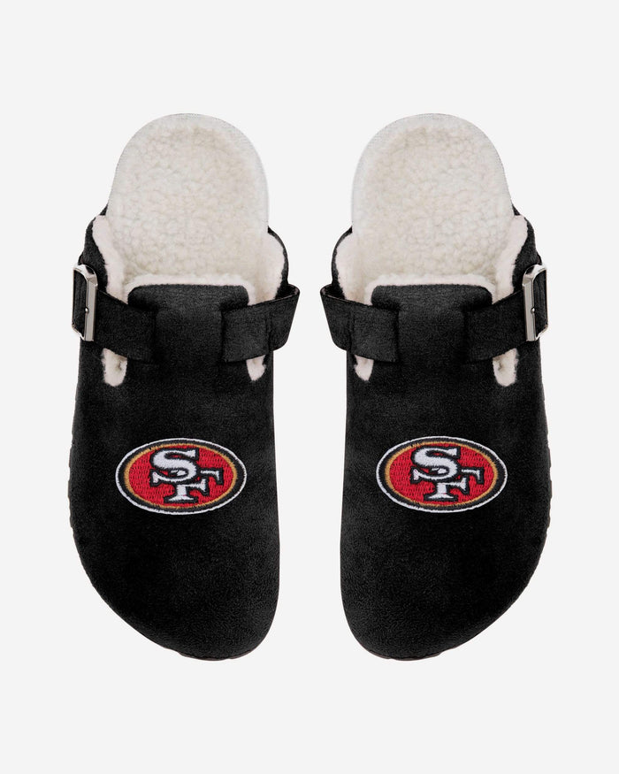 San Francisco 49ers Womens Fur Buckle Clog Slipper FOCO S - FOCO.com