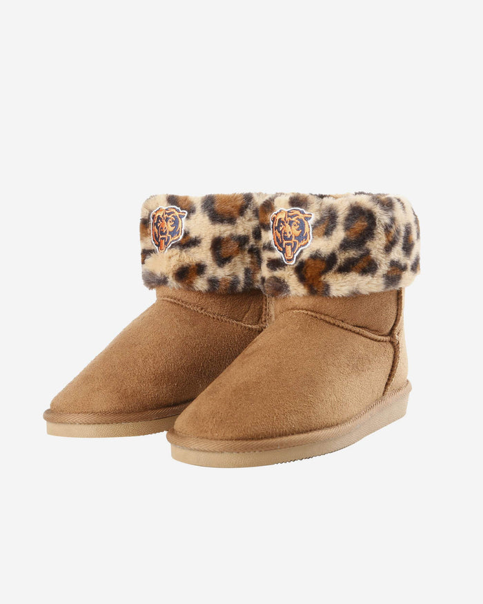 Chicago Bears Womens Cheetah Fur Boot FOCO - FOCO.com