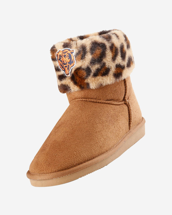 Chicago Bears Womens Cheetah Fur Boot FOCO - FOCO.com