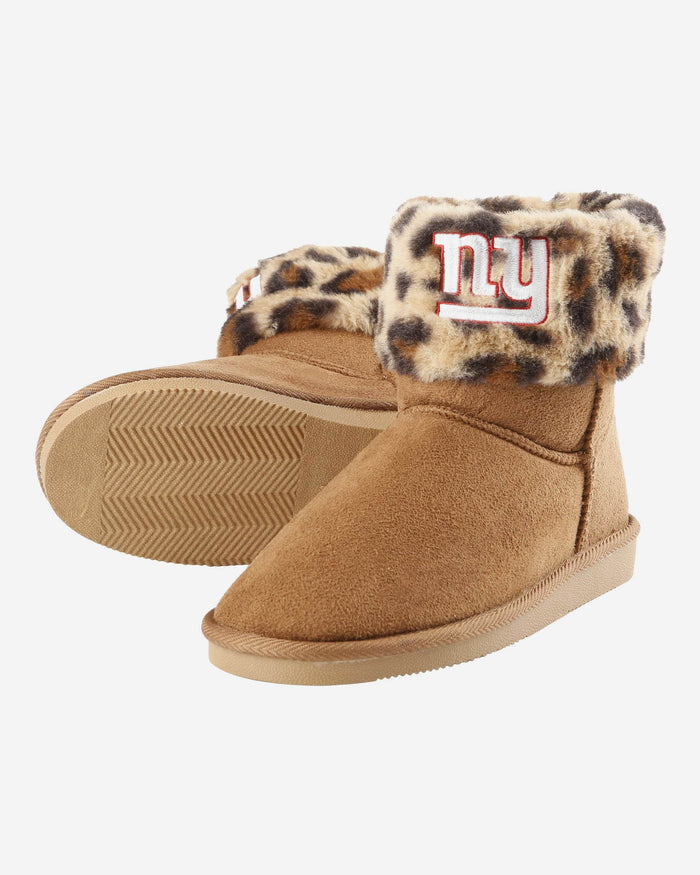 New York Giants Womens Cheetah Fur Boot FOCO - FOCO.com