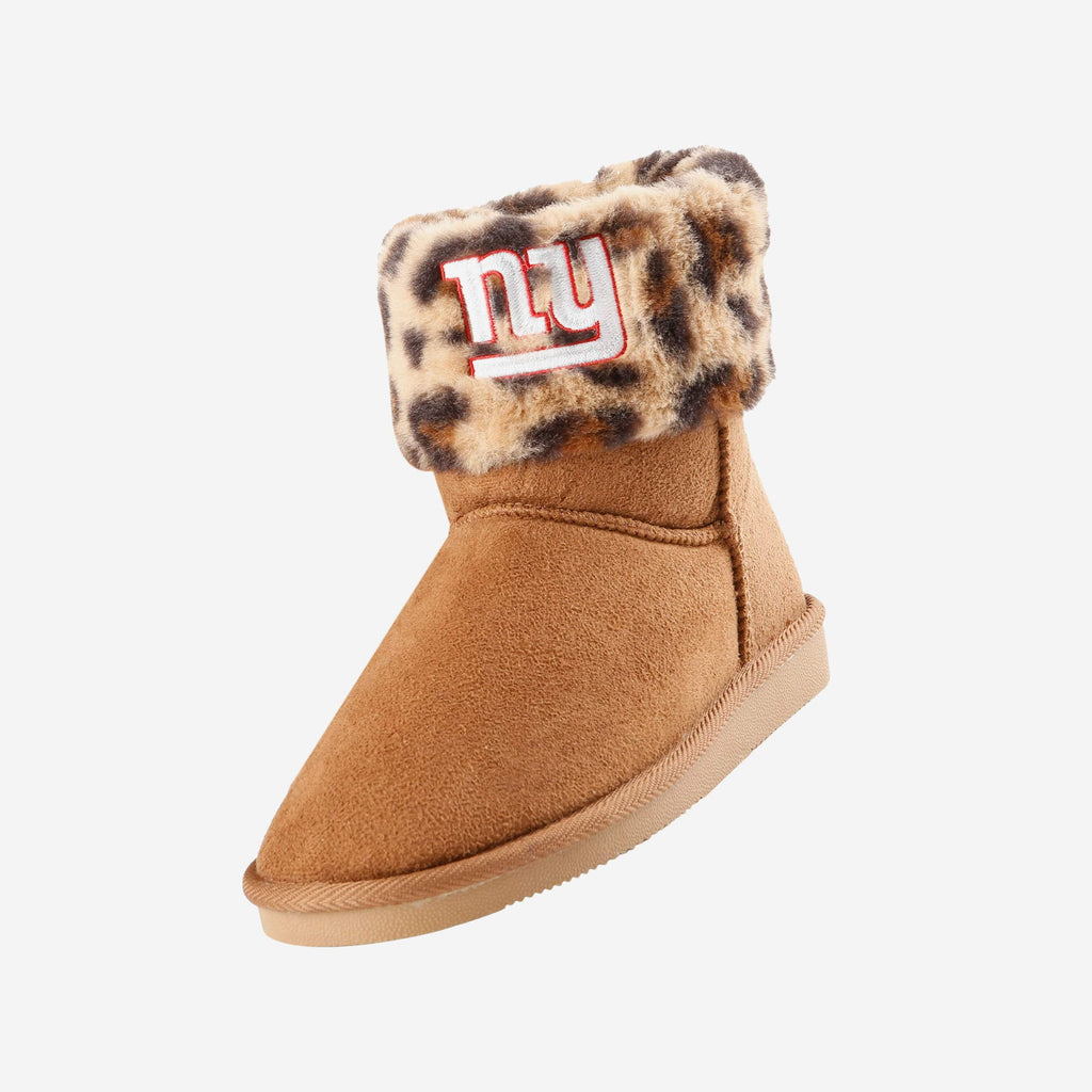 New York Giants Womens Cheetah Fur Boot FOCO - FOCO.com