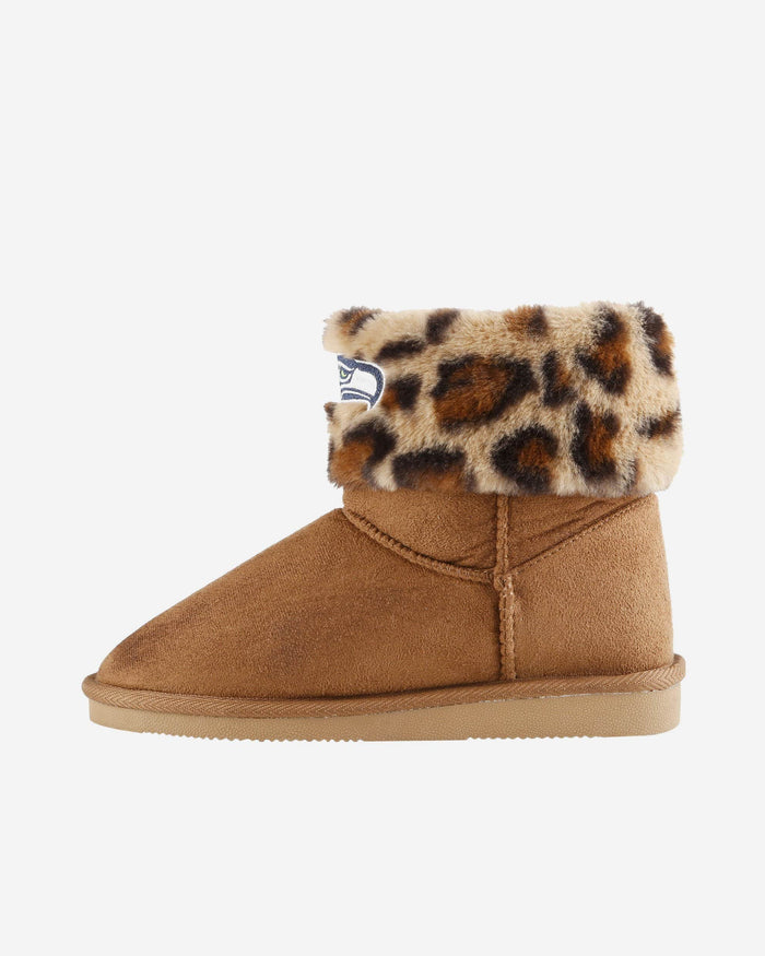 Seattle Seahawks Womens Cheetah Fur Boot FOCO S - FOCO.com