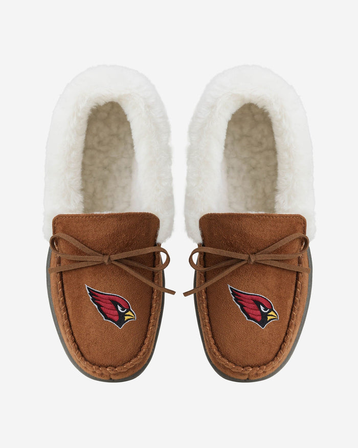 Arizona Cardinals Womens Tan Moccasin Slipper FOCO - FOCO.com