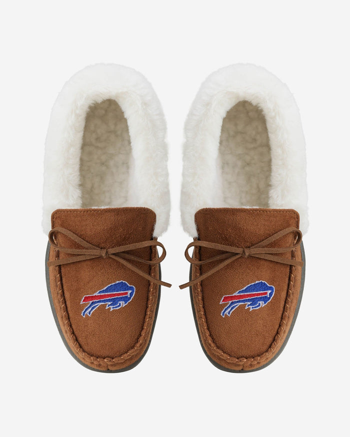 Buffalo Bills Womens Tan Moccasin Slipper FOCO - FOCO.com