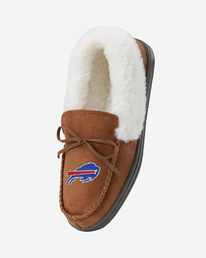 Buffalo Bills Womens Tan Moccasin Slipper FOCO - FOCO.com