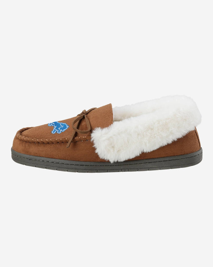 Detroit Lions Womens Tan Moccasin Slipper FOCO S - FOCO.com