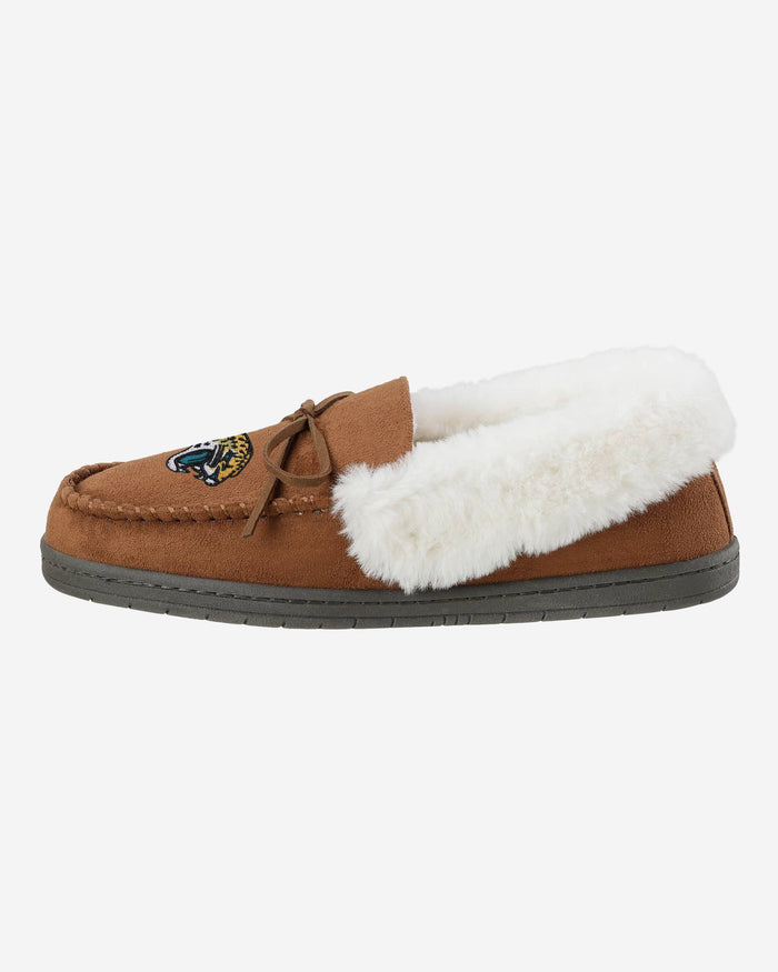 Jacksonville Jaguars Womens Tan Moccasin Slipper FOCO S - FOCO.com