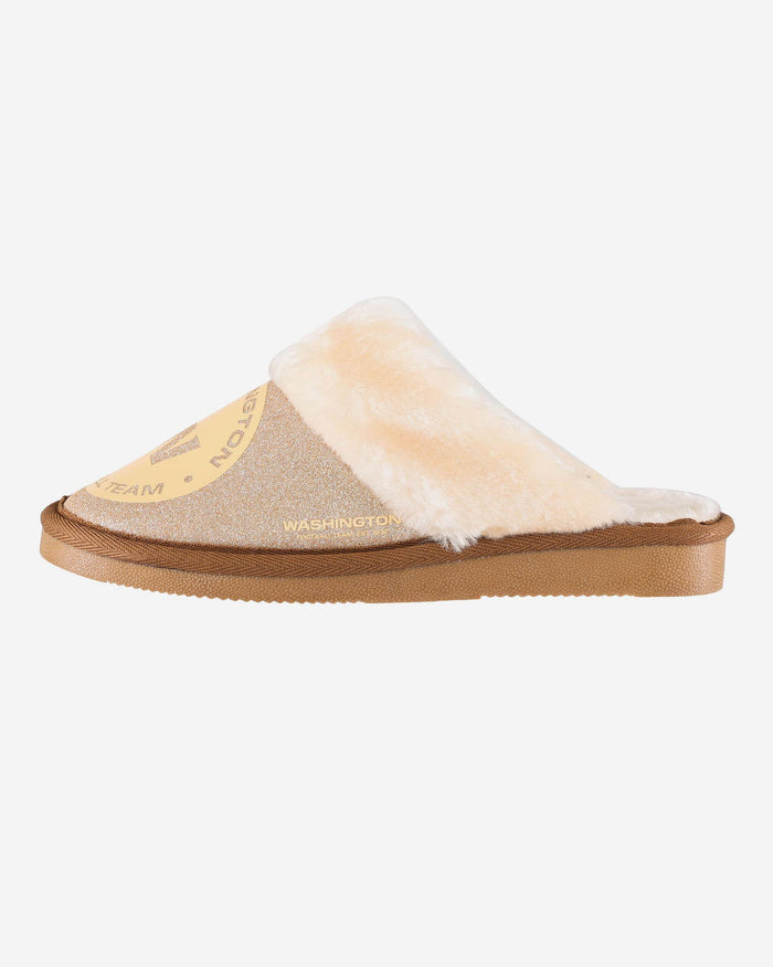 Washington Commanders Original Womens Glitter Open Back Fur Moccasin Slipper FOCO S - FOCO.com