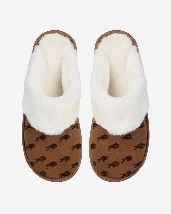 Buffalo Bills Womens Repeat Logo Moccasin Slipper FOCO - FOCO.com