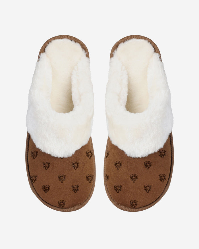 Chicago Bears Womens Repeat Logo Moccasin Slipper FOCO - FOCO.com