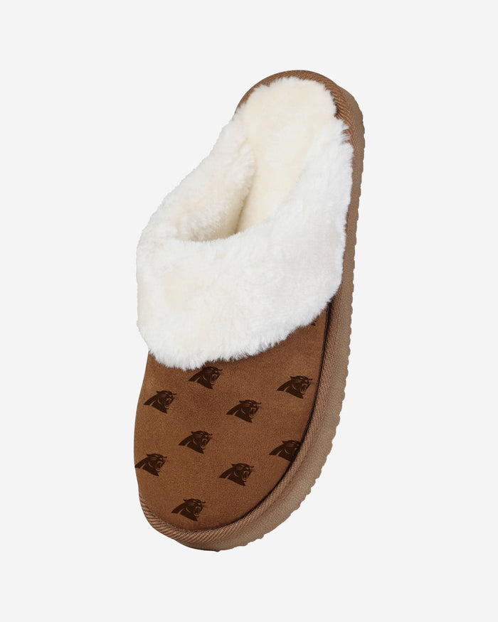 Carolina Panthers Womens Repeat Logo Moccasin Slipper FOCO - FOCO.com