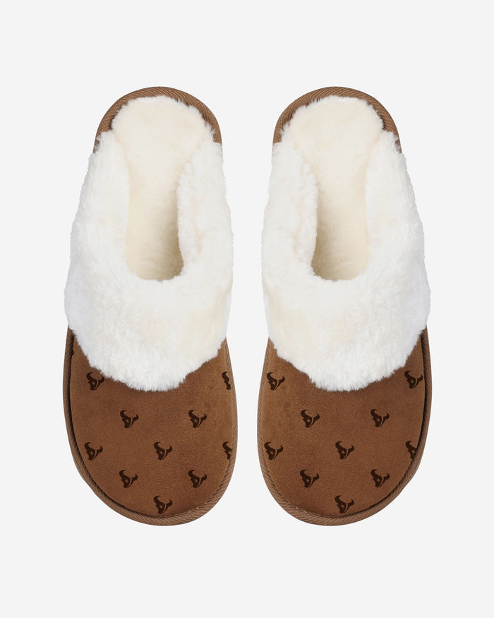 Houston Texans Womens Repeat Logo Moccasin Slipper FOCO - FOCO.com