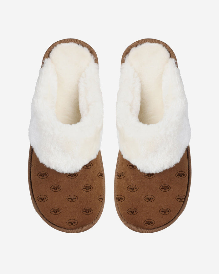 New York Jets Womens Repeat Logo Moccasin Slipper FOCO - FOCO.com