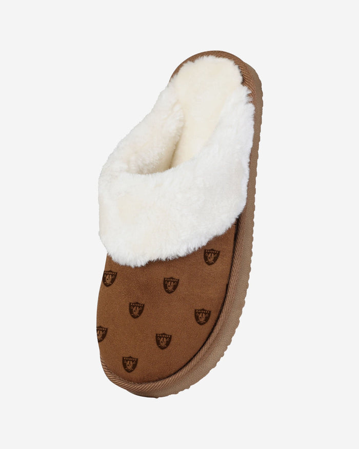Las Vegas Raiders Womens Repeat Logo Moccasin Slipper FOCO - FOCO.com