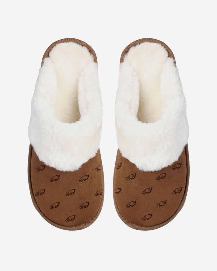 Philadelphia Eagles Womens Repeat Logo Moccasin Slipper FOCO - FOCO.com