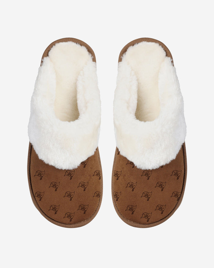 Tampa Bay Buccaneers Womens Repeat Logo Moccasin Slipper FOCO - FOCO.com