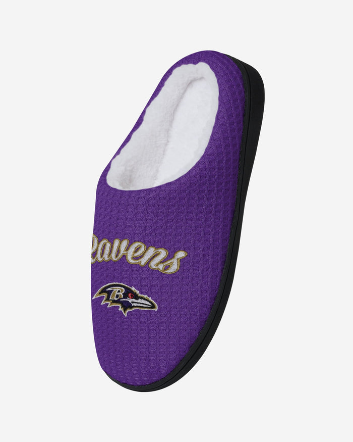 Baltimore Ravens Womens Sherpa Lined Memory Foam Slipper FOCO - FOCO.com