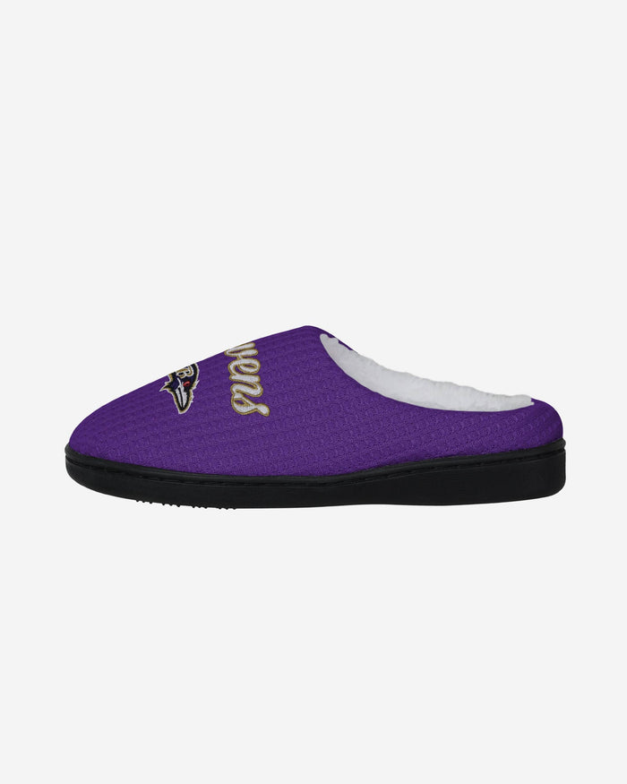 Baltimore Ravens Womens Sherpa Lined Memory Foam Slipper FOCO S - FOCO.com