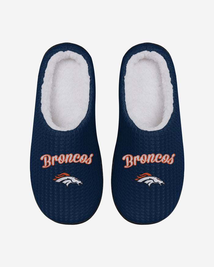 Denver Broncos Womens Sherpa Lined Memory Foam Slipper FOCO - FOCO.com