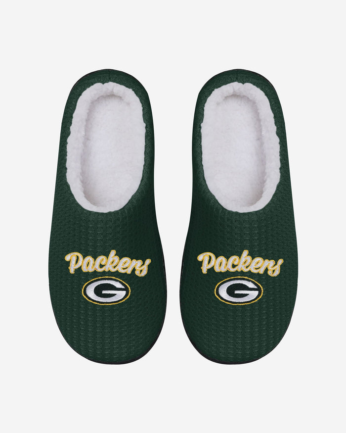 Green Bay Packers Womens Sherpa Lined Memory Foam Slipper FOCO - FOCO.com