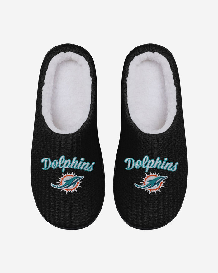 Miami Dolphins Womens Sherpa Lined Memory Foam Slipper FOCO - FOCO.com