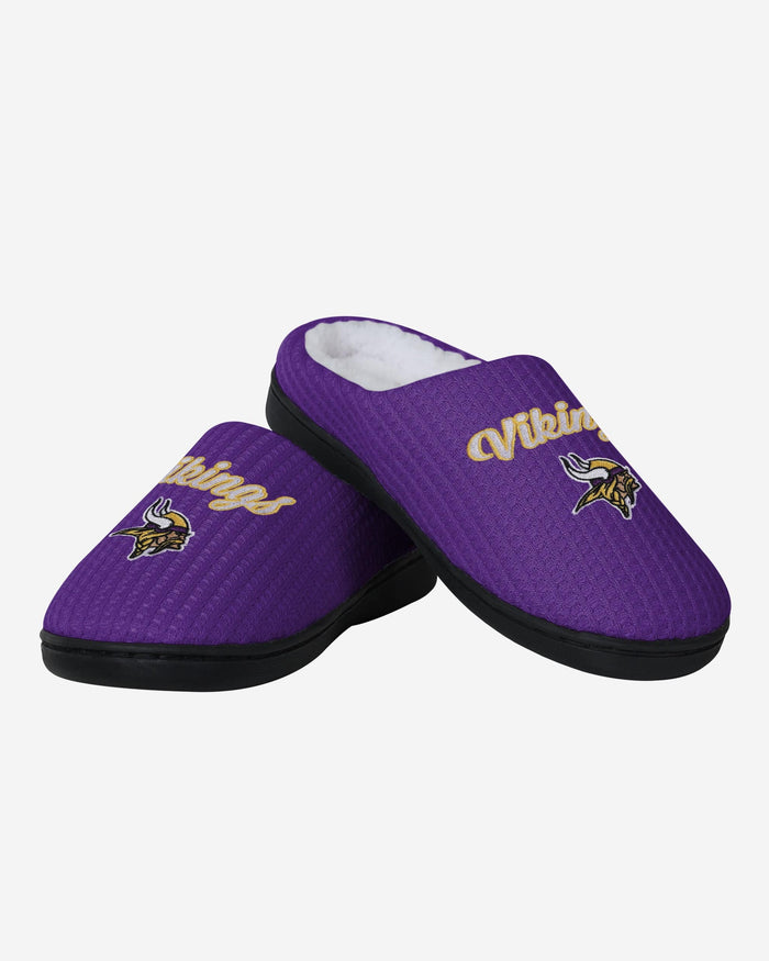 Minnesota Vikings Womens Sherpa Lined Memory Foam Slipper FOCO - FOCO.com