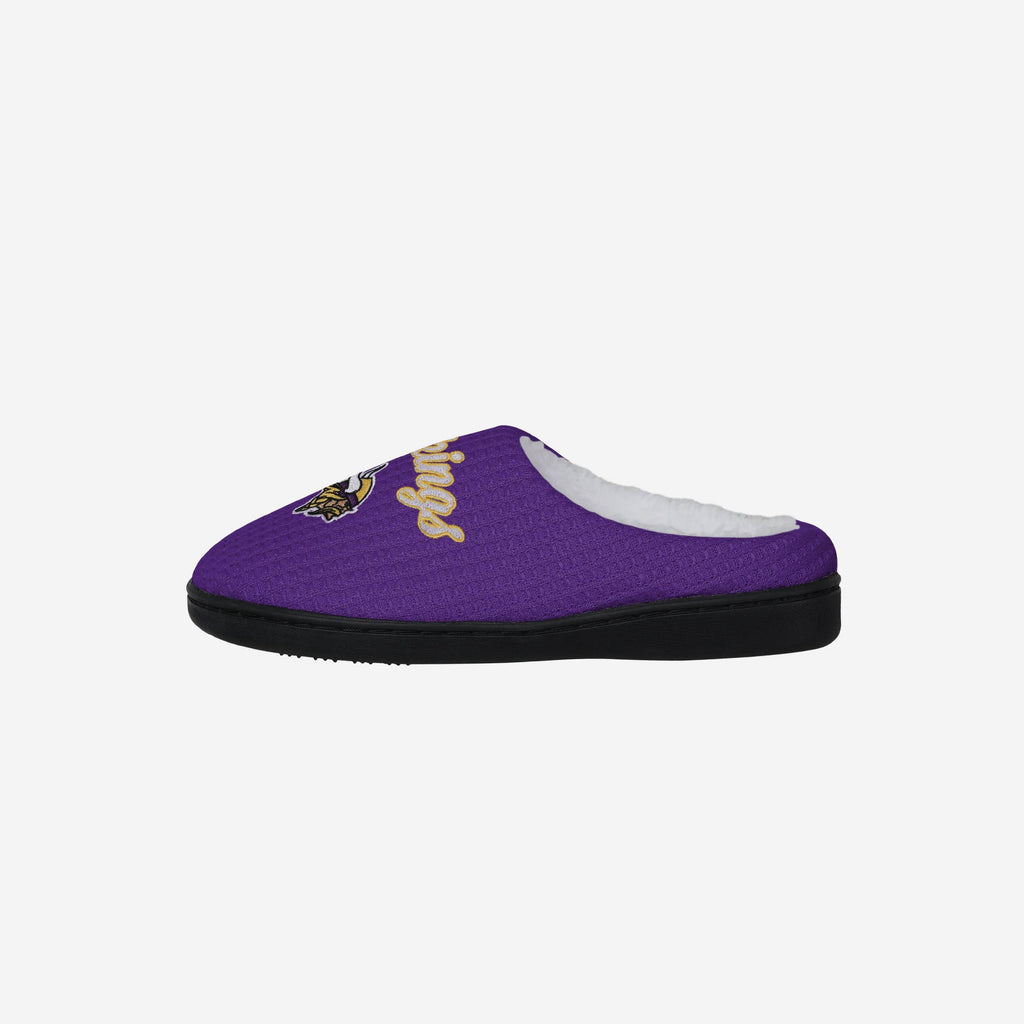 Minnesota Vikings Womens Sherpa Lined Memory Foam Slipper FOCO S - FOCO.com