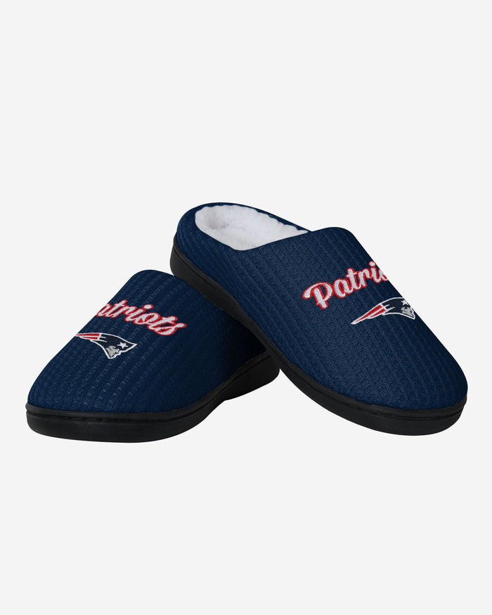 New England Patriots Womens Sherpa Lined Memory Foam Slipper FOCO - FOCO.com