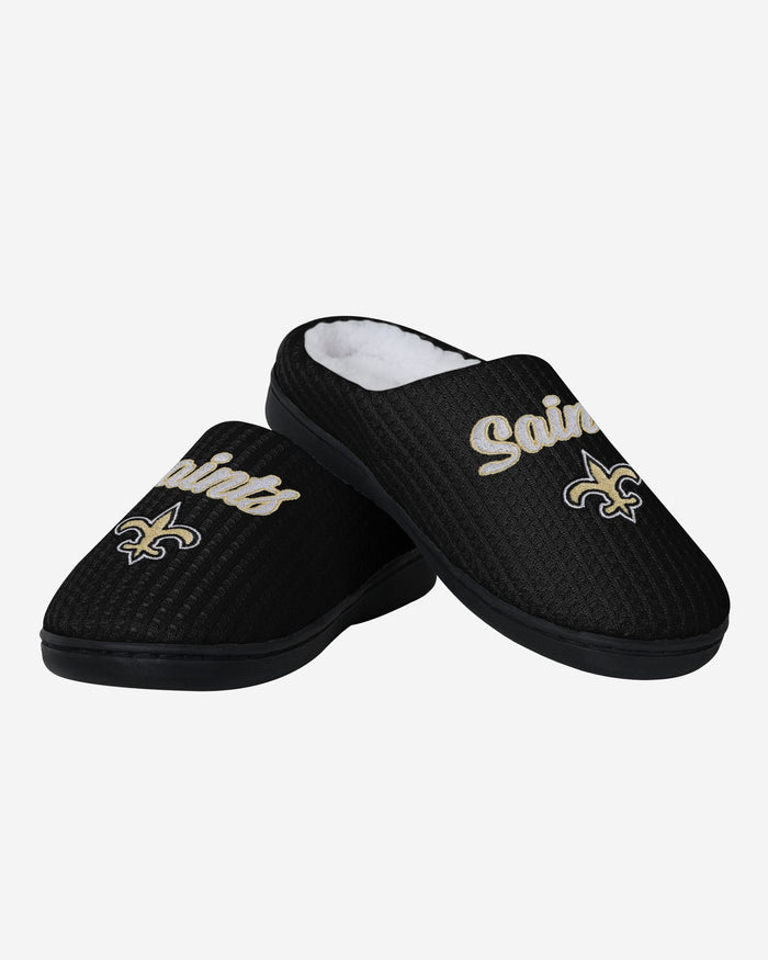 New Orleans Saints Womens Sherpa Lined Memory Foam Slipper FOCO - FOCO.com