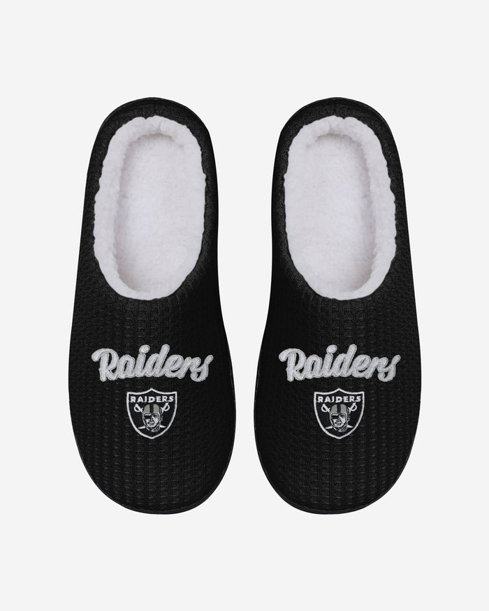 Las Vegas Raiders Womens Sherpa Lined Memory Foam Slipper FOCO - FOCO.com