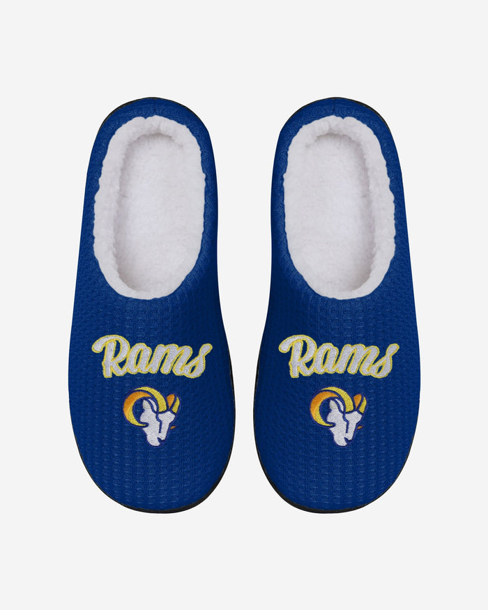 Los Angeles Rams Womens Sherpa Lined Memory Foam Slipper FOCO - FOCO.com