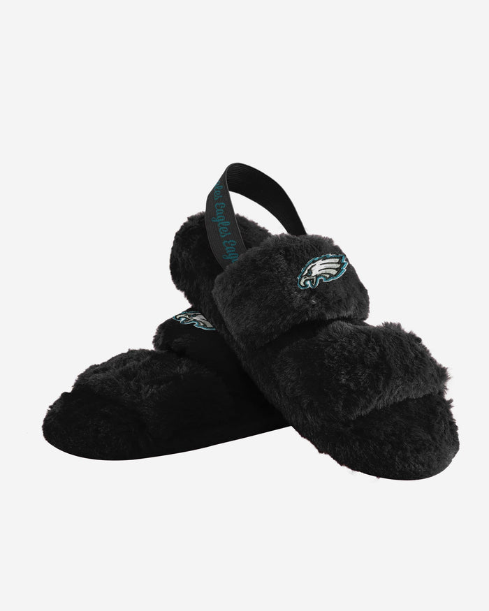 Philadelphia Eagles Womens Heel Strap Wordmark Fur Slide FOCO - FOCO.com