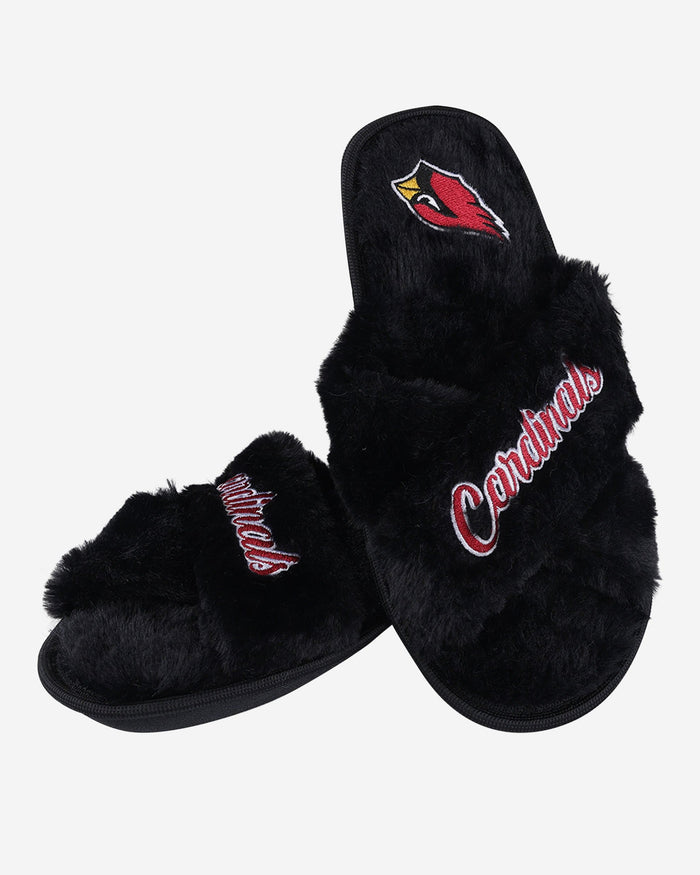 Arizona Cardinals Womens Script Wordmark Fur Cross Slide FOCO - FOCO.com