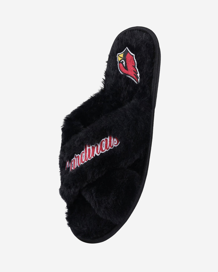 Arizona Cardinals Womens Script Wordmark Fur Cross Slide FOCO - FOCO.com