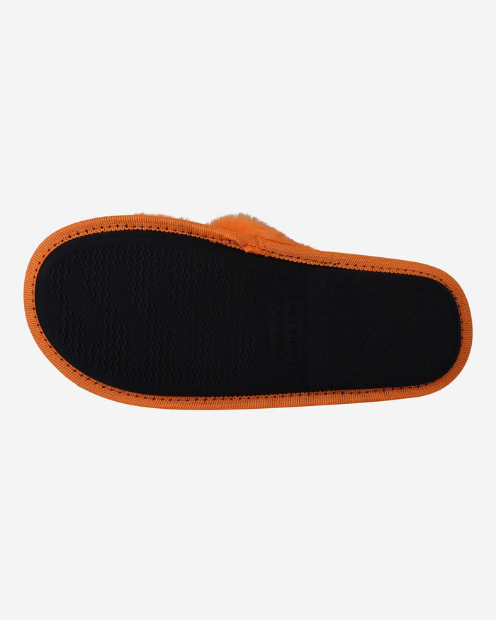 Denver Broncos Womens Script Wordmark Fur Cross Slide FOCO - FOCO.com