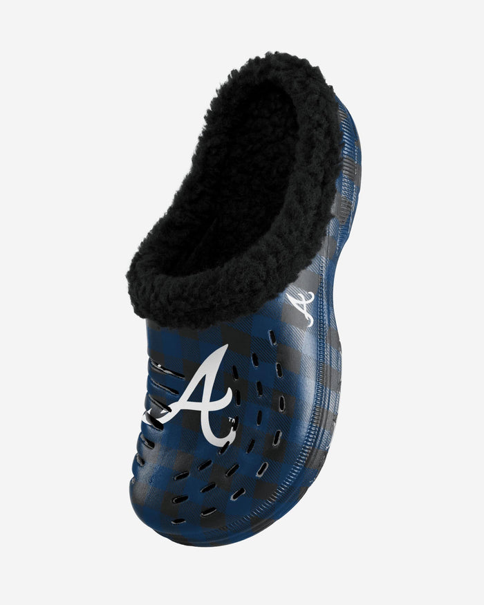 Atlanta Braves Sherpa Lined Buffalo Check Clog FOCO - FOCO.com