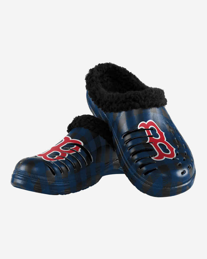 Boston Red Sox Sherpa Lined Buffalo Check Clog FOCO - FOCO.com