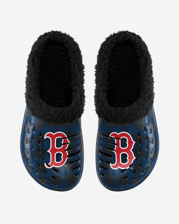 Boston Red Sox Sherpa Lined Buffalo Check Clog FOCO - FOCO.com