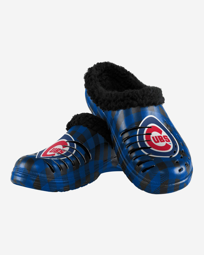 Chicago Cubs Sherpa Lined Buffalo Check Clog FOCO - FOCO.com