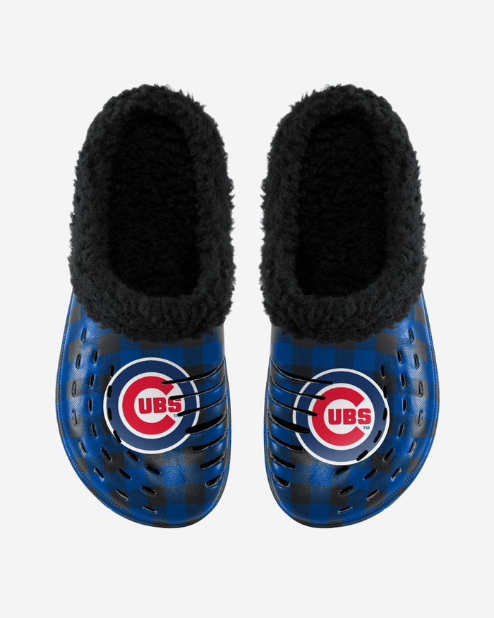 Chicago Cubs Sherpa Lined Buffalo Check Clog FOCO - FOCO.com