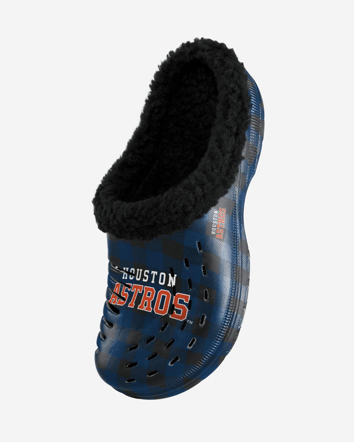 Houston Astros Sherpa Lined Buffalo Check Clog FOCO - FOCO.com