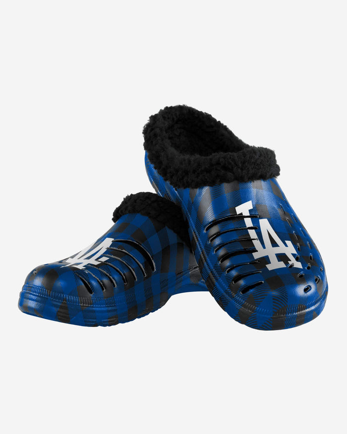 Los Angeles Dodgers Sherpa Lined Buffalo Check Clog FOCO - FOCO.com