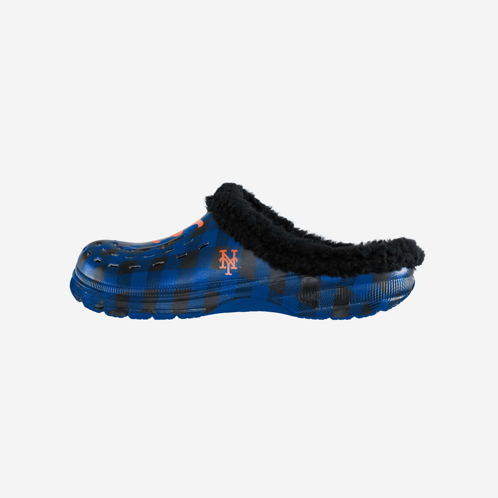 New York Mets Sherpa Lined Buffalo Check Clog FOCO S - FOCO.com