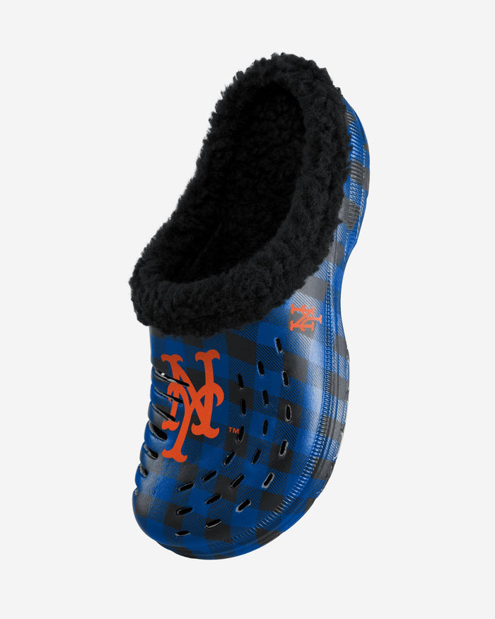 New York Mets Sherpa Lined Buffalo Check Clog FOCO - FOCO.com