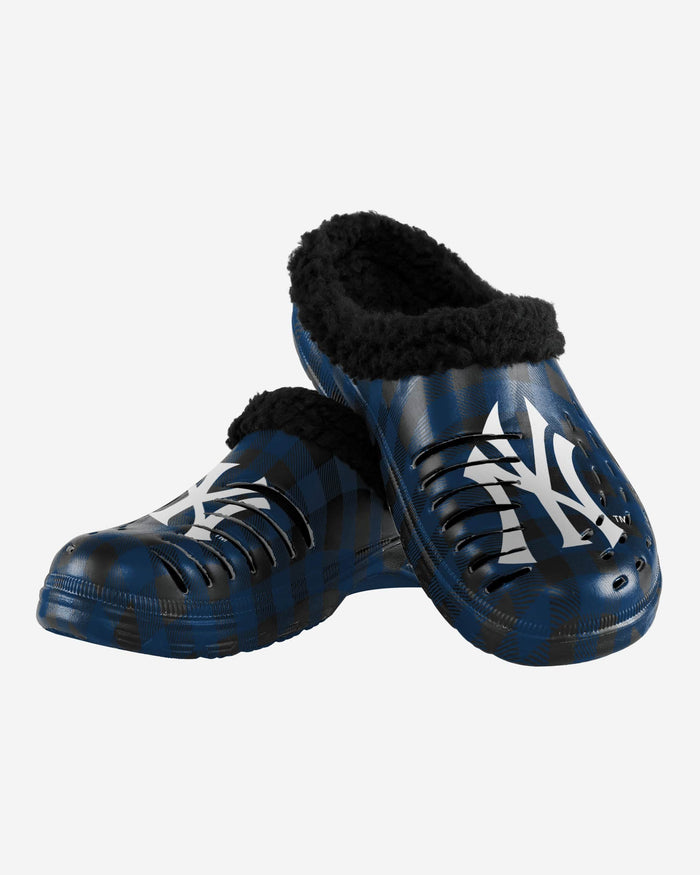 New York Yankees Sherpa Lined Buffalo Check Clog FOCO - FOCO.com