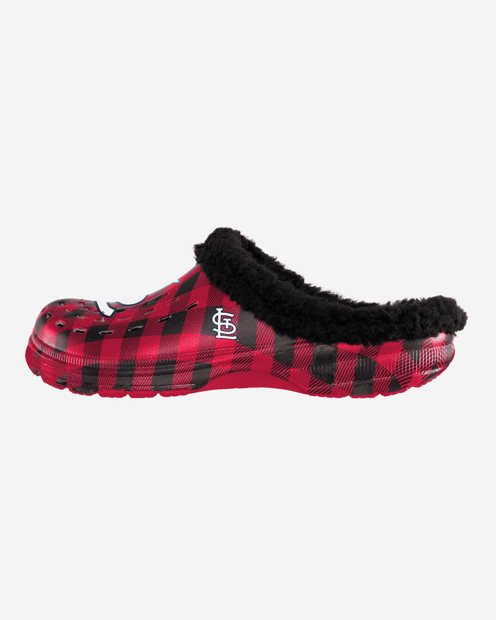 St Louis Cardinals Sherpa Lined Buffalo Check Clog FOCO S - FOCO.com