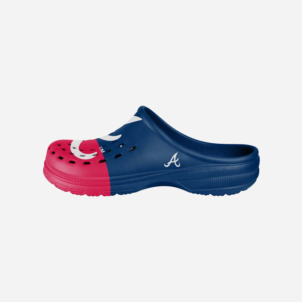 Atlanta Braves Mens Colorblock Big Logo Clog FOCO S - FOCO.com